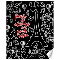 Paris Canvas 16  x 20  