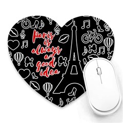 Paris Heart Mousepads