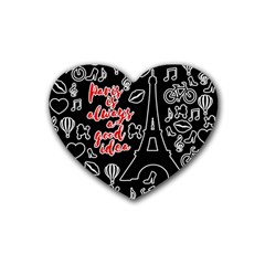 Paris Heart Coaster (4 pack) 