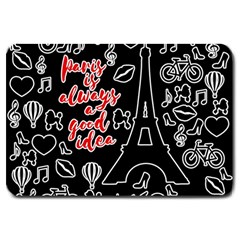 Paris Large Doormat  by Valentinaart