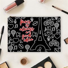 Paris Cosmetic Bag (large)  by Valentinaart