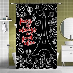 Paris Shower Curtain 48  X 72  (small)  by Valentinaart