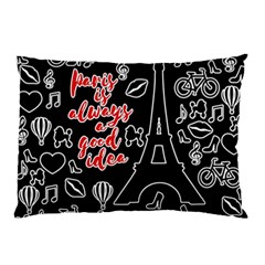 Paris Pillow Case (two Sides) by Valentinaart