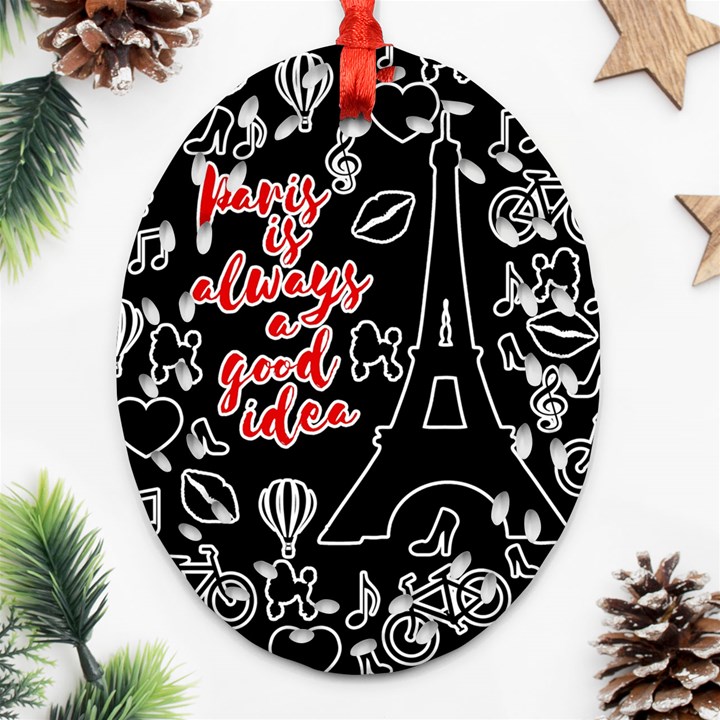 Paris Ornament (Oval Filigree)