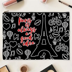 Paris Cosmetic Bag (xxxl)  by Valentinaart