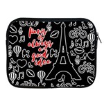 Paris Apple iPad 2/3/4 Zipper Cases Front