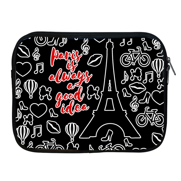 Paris Apple iPad 2/3/4 Zipper Cases