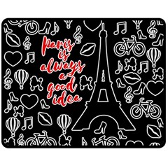 Paris Double Sided Fleece Blanket (Medium) 