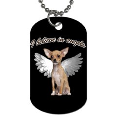 Angel Chihuahua Dog Tag (one Side) by Valentinaart