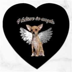 Angel Chihuahua Jigsaw Puzzle (heart) by Valentinaart