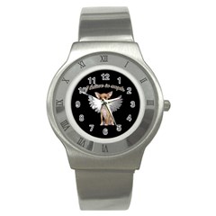 Angel Chihuahua Stainless Steel Watch by Valentinaart