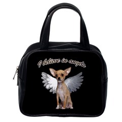 Angel Chihuahua Classic Handbags (one Side) by Valentinaart