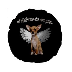 Angel Chihuahua Standard 15  Premium Round Cushions by Valentinaart