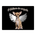 Angel Chihuahua Double Sided Flano Blanket (Mini)  35 x27  Blanket Back