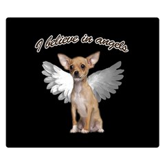 Angel Chihuahua Double Sided Flano Blanket (small)  by Valentinaart