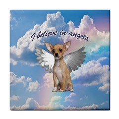 Angel Chihuahua Tile Coasters by Valentinaart