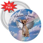 Angel Chihuahua 3  Buttons (10 pack)  Front