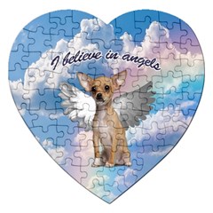 Angel Chihuahua Jigsaw Puzzle (heart) by Valentinaart