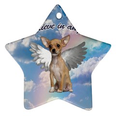 Angel Chihuahua Star Ornament (two Sides) by Valentinaart