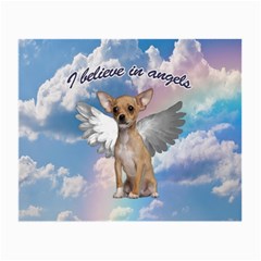 Angel Chihuahua Small Glasses Cloth (2-side) by Valentinaart