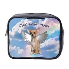 Angel Chihuahua Mini Toiletries Bag 2-side by Valentinaart