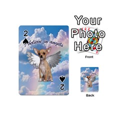 Angel Chihuahua Playing Cards 54 (mini)  by Valentinaart