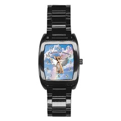 Angel Chihuahua Stainless Steel Barrel Watch by Valentinaart