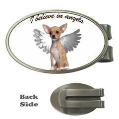 Angel Chihuahua Money Clips (oval)  by Valentinaart