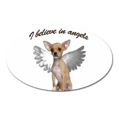 Angel Chihuahua Oval Magnet by Valentinaart