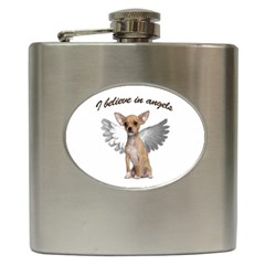 Angel Chihuahua Hip Flask (6 Oz) by Valentinaart