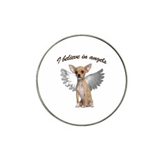 Angel Chihuahua Hat Clip Ball Marker by Valentinaart