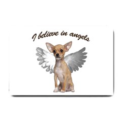 Angel Chihuahua Small Doormat  by Valentinaart