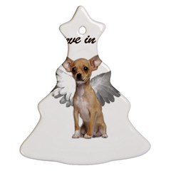 Angel Chihuahua Christmas Tree Ornament (two Sides) by Valentinaart