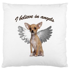 Angel Chihuahua Large Cushion Case (two Sides) by Valentinaart