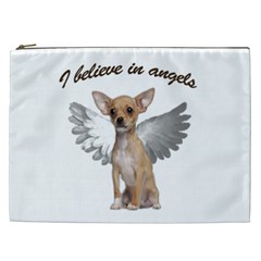 Angel Chihuahua Cosmetic Bag (xxl)  by Valentinaart