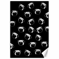 Pug Dog Pattern Canvas 20  X 30   by Valentinaart