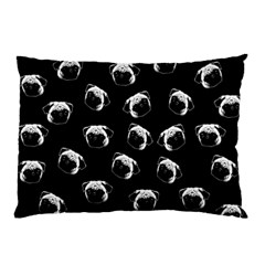 Pug Dog Pattern Pillow Case by Valentinaart