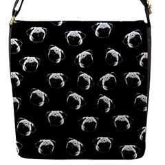 Pug Dog Pattern Flap Messenger Bag (s) by Valentinaart