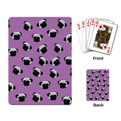 Pug Dog Pattern Playing Card by Valentinaart