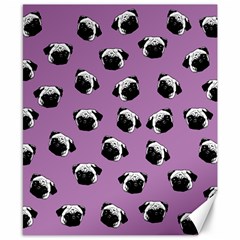 Pug Dog Pattern Canvas 8  X 10  by Valentinaart