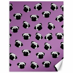 Pug Dog Pattern Canvas 12  X 16   by Valentinaart