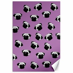 Pug Dog Pattern Canvas 20  X 30   by Valentinaart