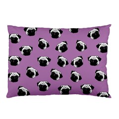 Pug Dog Pattern Pillow Case by Valentinaart