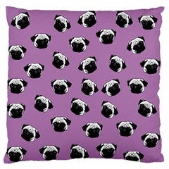 Pug Dog Pattern Standard Flano Cushion Case (one Side) by Valentinaart