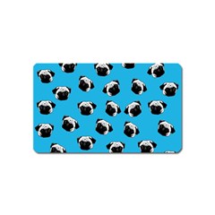 Pug Dog Pattern Magnet (name Card) by Valentinaart