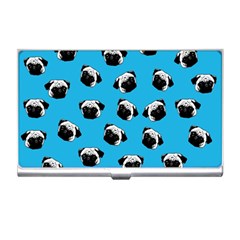 Pug Dog Pattern Business Card Holders by Valentinaart