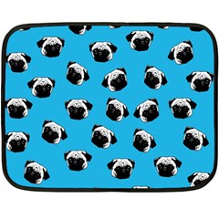 Pug Dog Pattern Double Sided Fleece Blanket (mini)  by Valentinaart