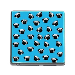 Pug Dog Pattern Memory Card Reader (square) by Valentinaart