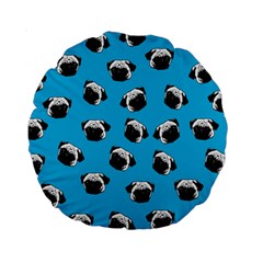 Pug Dog Pattern Standard 15  Premium Round Cushions by Valentinaart