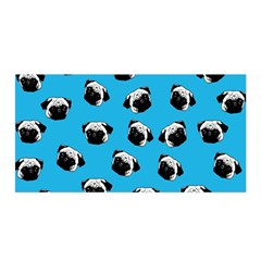 Pug Dog Pattern Satin Wrap by Valentinaart